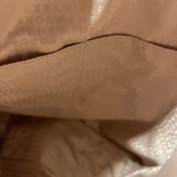 Kate Spade Double or Nothing Canvas Tote Red Cream Dice Bag Authentic - Picture 8 of 15